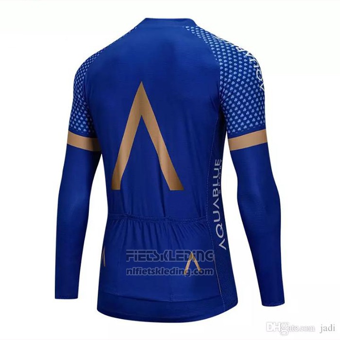2018 Fietskleding Aqua Blauwe Sport Blauw Lange Mouwen en Koersbroek